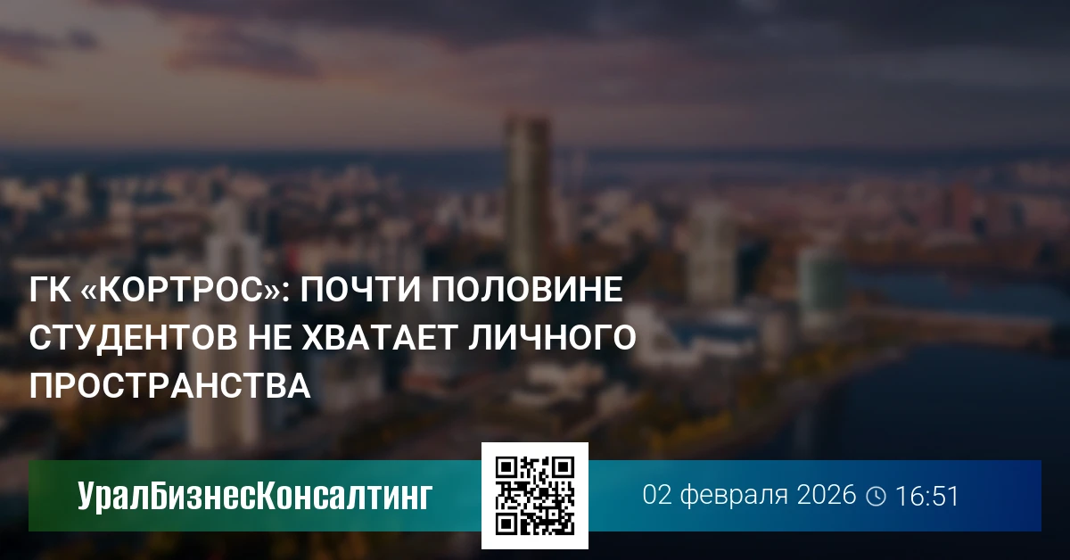 ГК «КОРТРОС»: Почти половине студентов не хватает личного пространства