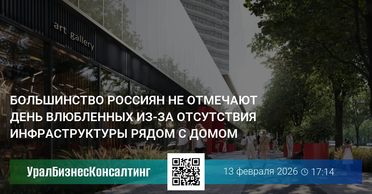 Большинство россиян не отмечают День влюбленных из-за отсутствия инфраструктуры рядом с домом