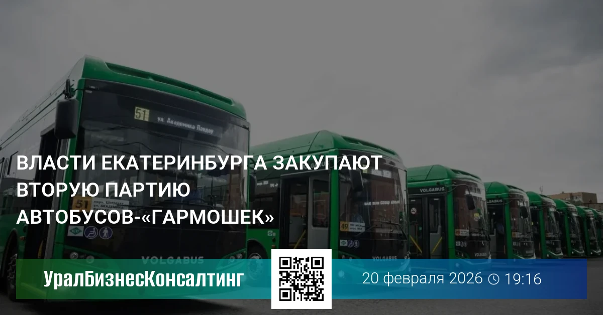 Власти Екатеринбурга закупают вторую партию автобусов-«гармошек»