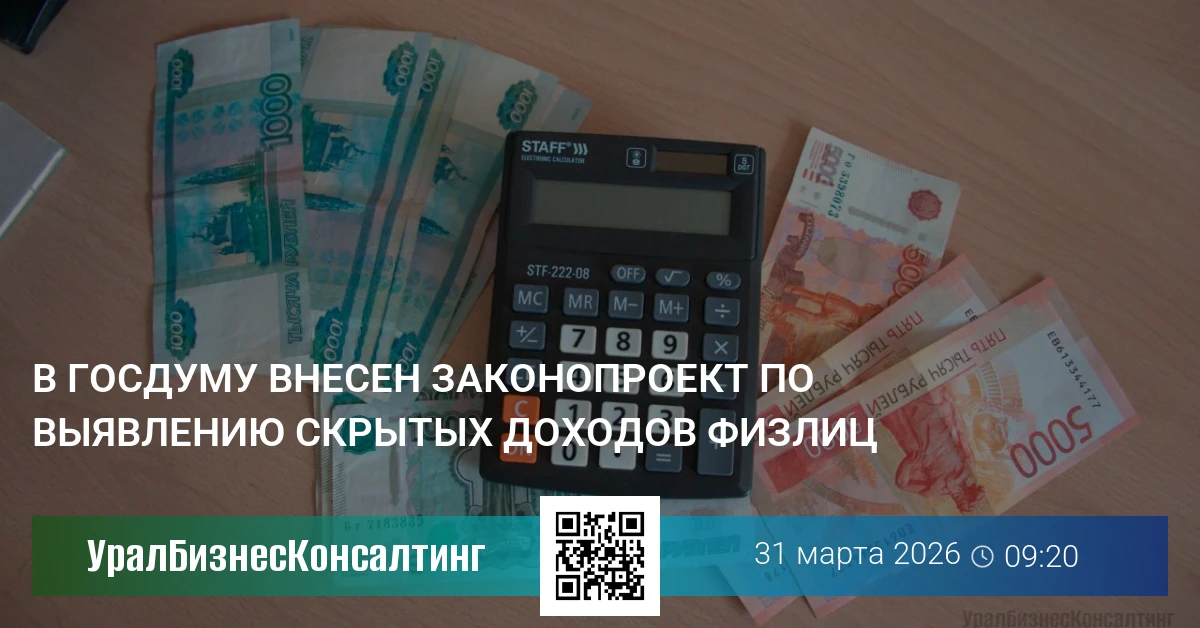 В Госдуму внесен законопроект по выявлению скрытых доходов физлиц
