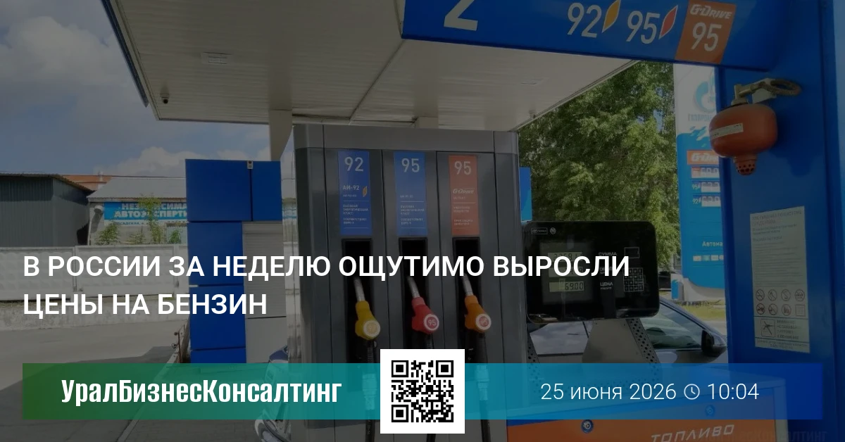 В России за неделю ощутимо выросли цены на бензин