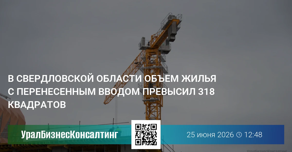 В Свердловской области объем жилья с перенесенным вводом превысил 318 квадратов