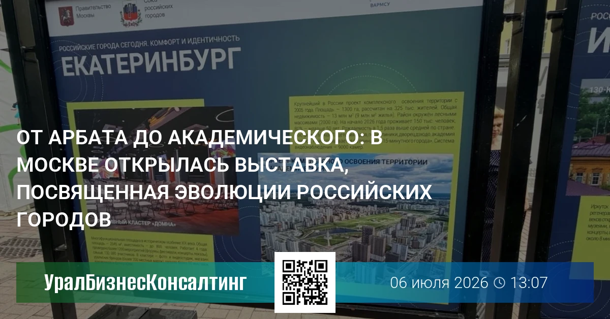 От Арбата до Академического: в Москве открылась выставка, посвященная эволюции российских городов