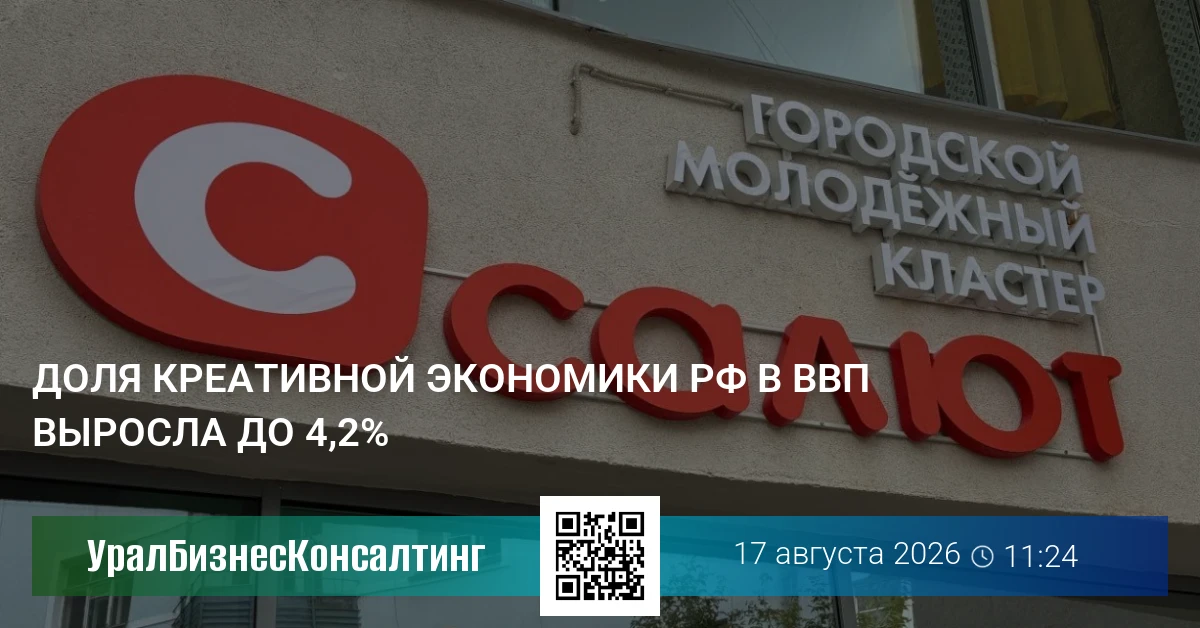 Доля креативной экономики РФ в ВВП выросла до 4,2%