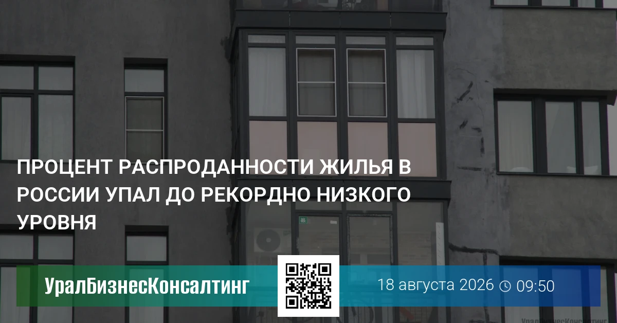 Процент распроданности жилья в России упал до рекордно низкого уровня