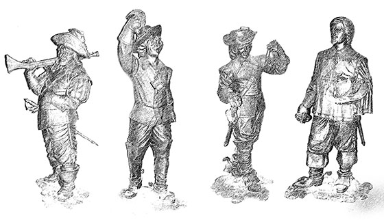 В Екатеринбурге около универмага «Пассаж» поставят бронзовые скульптуры мушкетеров