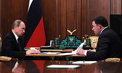 Куйвашев доложил Путину об «успехах» региона. Фотография с сайта kremlin.ru