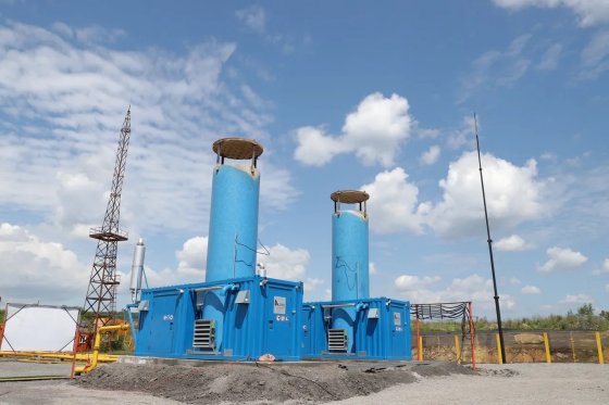 На шахте «Алардинская» запустили очистные сооружения и оборудование по утилизации метана