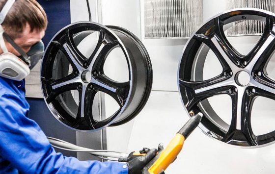 Восстановление защитного покрытия автомобильных дисков