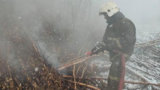 Площадь торфяного пожара в Сысертском городском округе сократилась до 31,5 га