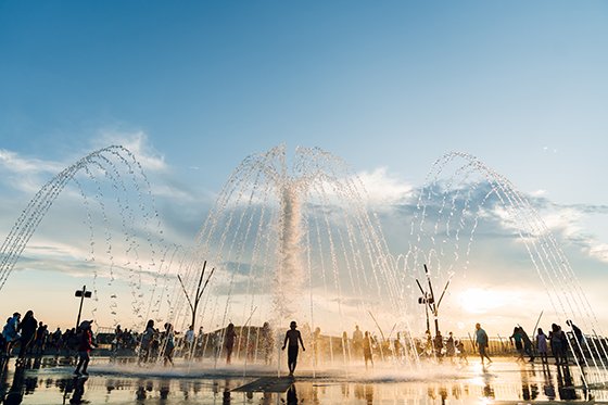 В Магнитогорске на городском курорте «Притяжение» строится второй двухуровневый фонтан