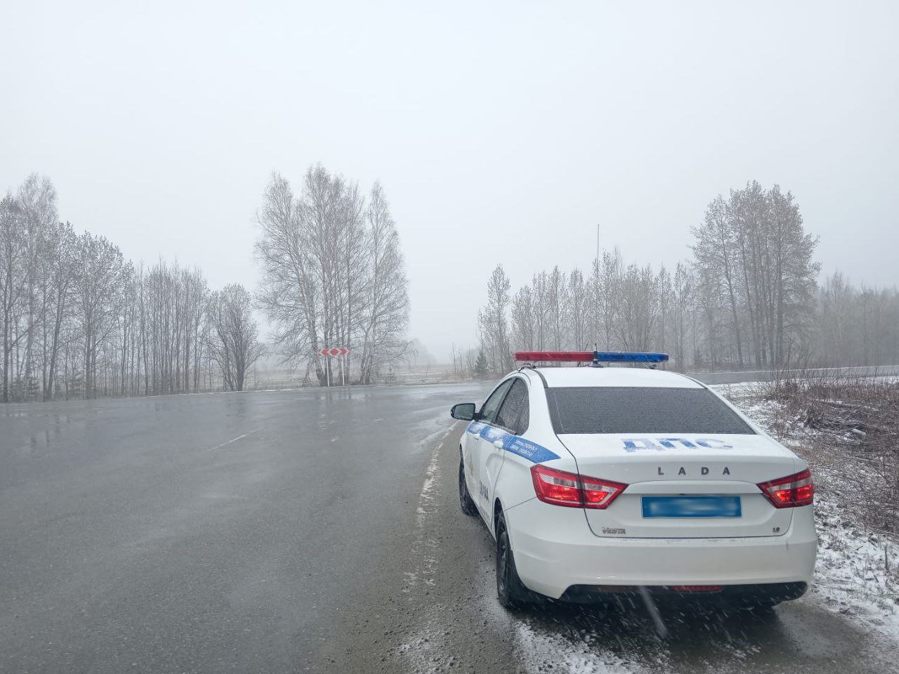 На севере Свердловской области выпал мокрый снег